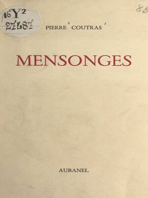 cover image of Mensonges
